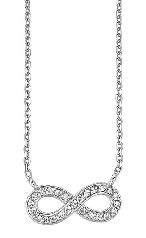 Hc10613 0.15 Ct Round Brilliant Diamond Pendant Necklace Solid Gold 14k
