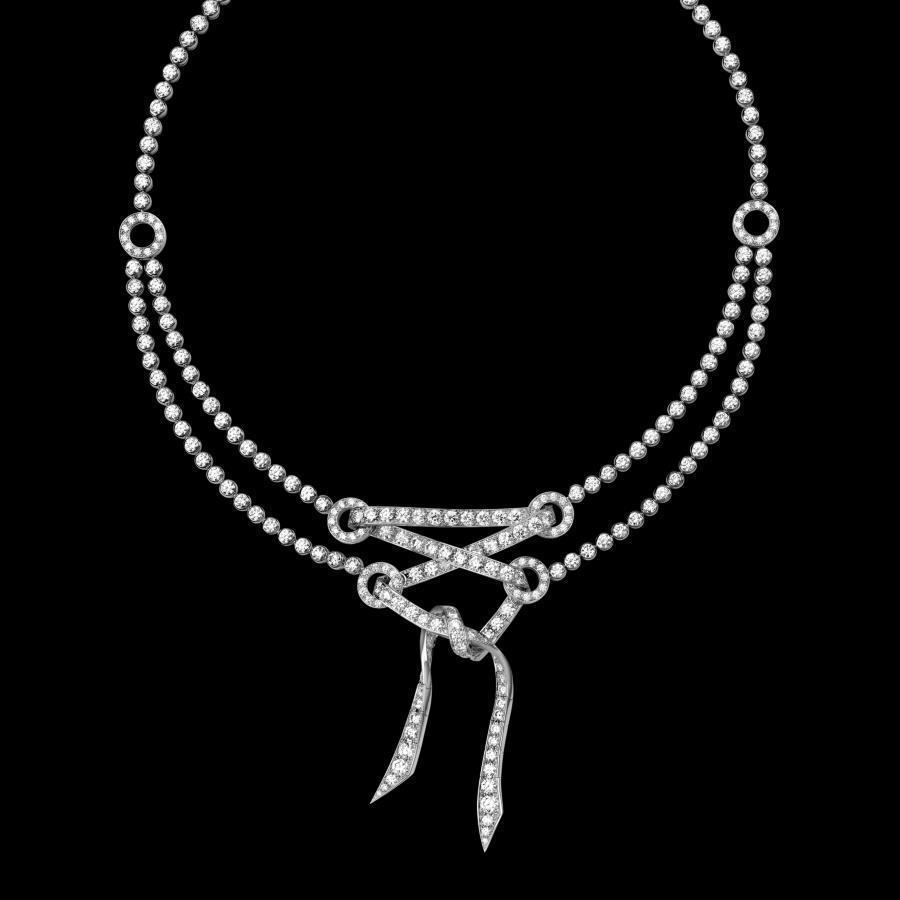 34794 28.30 Ct Womens Beautiful Round Diamond Necklace - White Gold