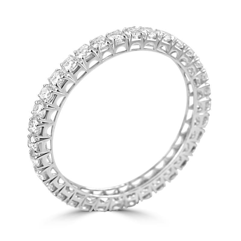 26997 10.20 Ct 14k White Gold Sparkling Brilliant Cut Diamonds Womens Bangle