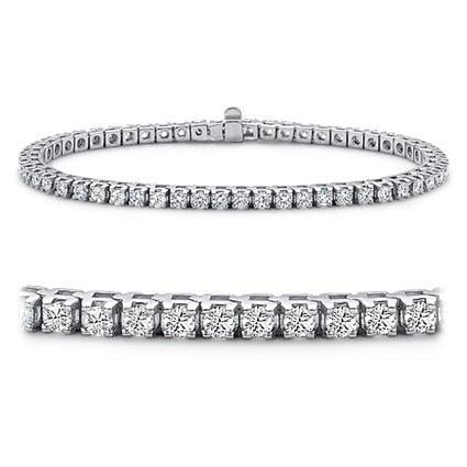 23423 5 CT Womens Diamond Jewelry Bracelet - 14K Gold White