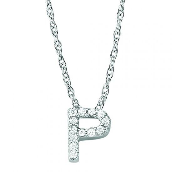 Hc10700 0.45 Ct Round Diamonds Pendant Necklace - White Gold 14k With Chain, Color F - Vvs1 Clarity