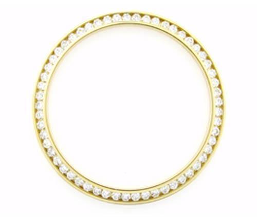 25566 1.30 Ct 14k Yellow Gold Custom Diamond Bezel To Fit Datejust Or President Watch