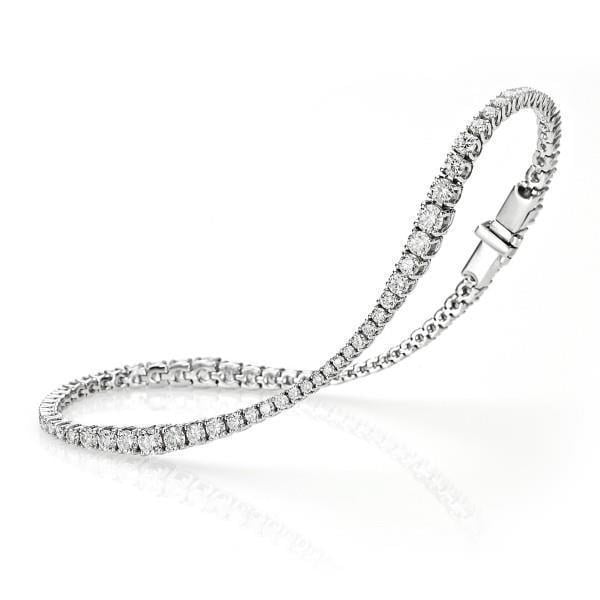 23362 2 Ct Brilliant Cut Diamond Ladies Tennis Bracelet - 14k White Gold