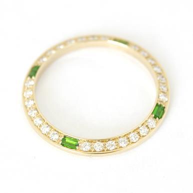 30636 Bezel To Fit Datejus Custom Emerald & Diamond Lady Or Date Watch