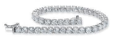 23392 6 Ct Round Cut Diamond Solid White Gold Tennis Bracelet