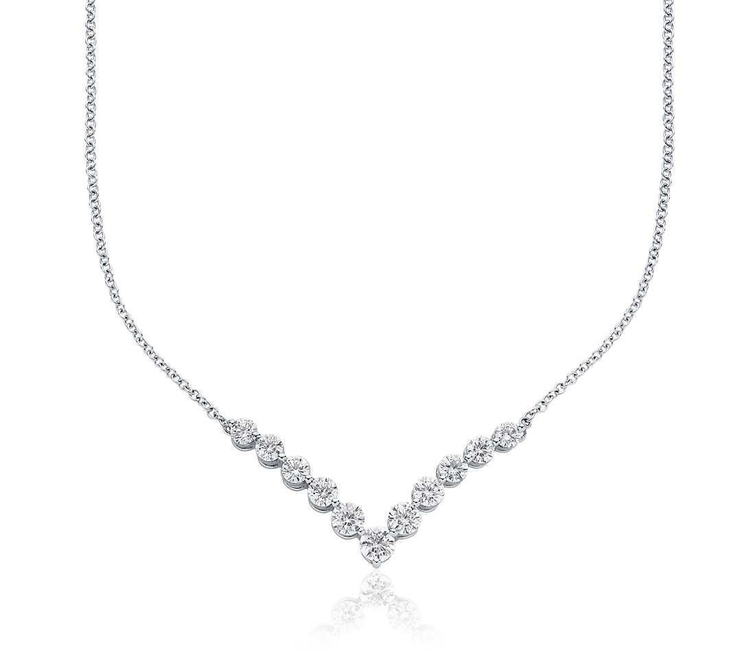 28443 2.00 Ct White Gold 14k Women Round Cut Sparkling Diamonds Necklace