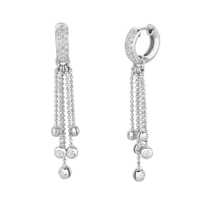 Hc10794 0.93 Ct Diamonds Hanging Chandelier Earring Jewelry - Color G-h - Vs2 & Si Clarity
