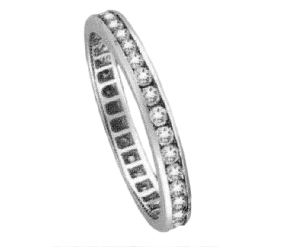 Hc10818-6 1 Ct Diamonds Eternity Engagement Gold 14k Ring Band - Color G-h - Vs2 & Si Clarity