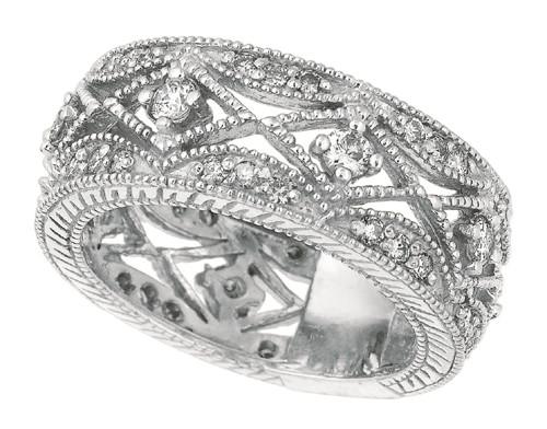 Hc10821-6 1 Ct Diamonds Wedding Anniversary Ring Band, White Gold 14k - Color G & H - Vs2 & Si Clarity