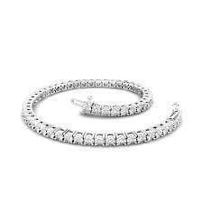 23399 Round Shaped Diamond Fine Jewelry White Gold Tennis Bracelet