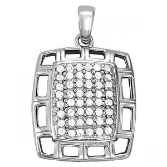 Hc10844 1 Ct Round Diamonds, White Gold 14k Pendant Without Chain - Color F - Vvs1 Clarity