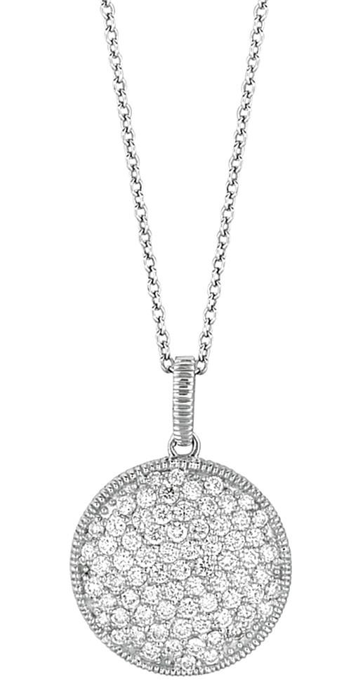 Hc11960 1.81 Ct Round Diamonds Necklace Pendant Jewelry Gold White 14k - Color G-h - Vs2 & Si Clarity