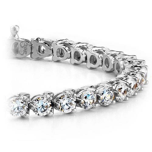 22362 9.00 Ct Sparkling G Vs2 Round Cut Diamonds White Gold 14k Tennis Bracelet