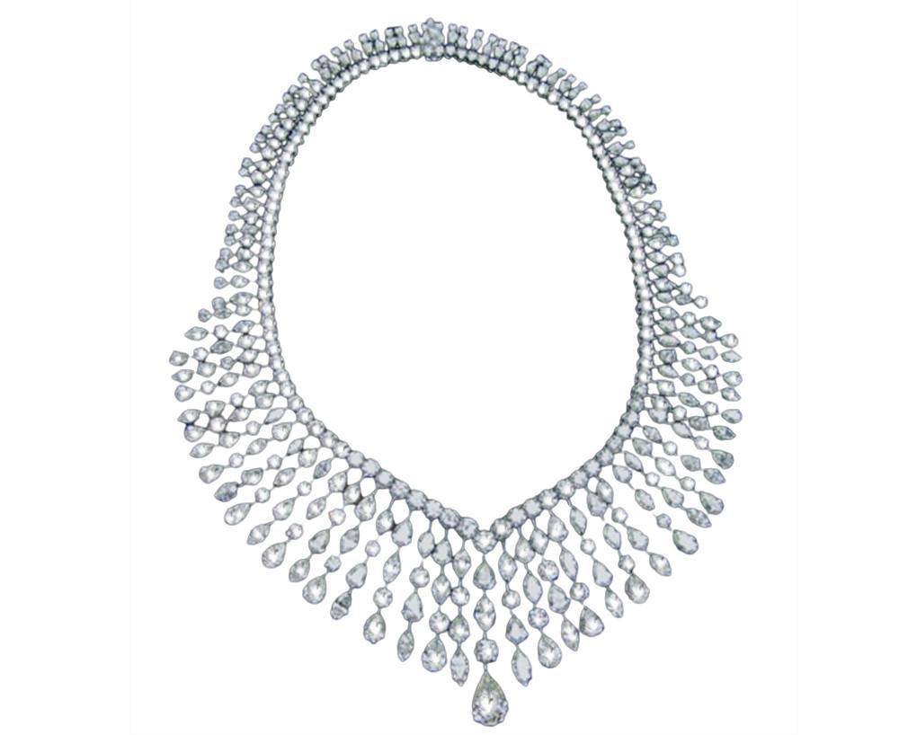 11671 129.07 Ct Diamonds Bridal Jewelry Platinum Pendant Necklace