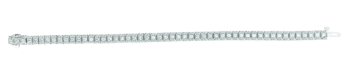 15938 2.04 Ct Pave Diamond Tennis Bracelet - 14k White