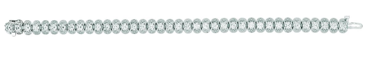 15975 7.02 Ct Pave Diamond Tennis Bracelet - 14k White