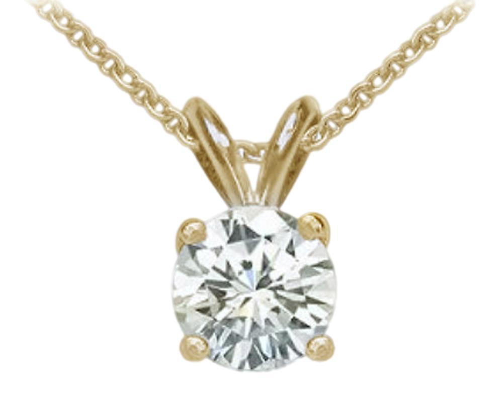5758 4 Ct Big Diamond Pendant With Chain Diamonds Necklace