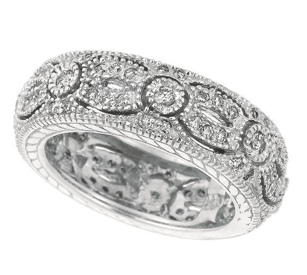 11548 0.87 Ct Diamonds White Gold 14k Anniversary Eternity Band Ring