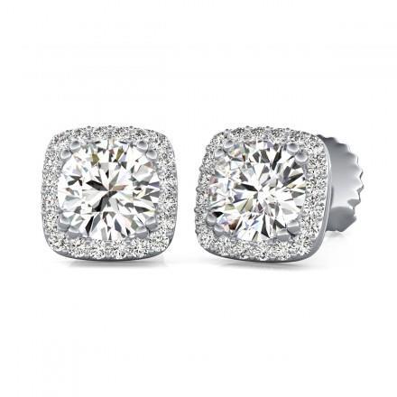 2.70 CT 14K Womens White Gold Diamond Sparkling Round Cut Studs Earrings
