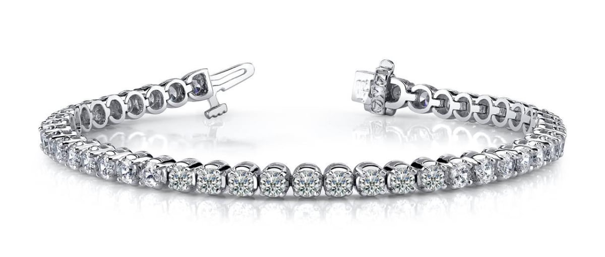 50341 4.5 Carat Round Brilliant Cut Diamonds Ladies Tennis Bracelet