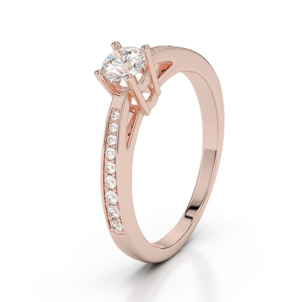 41926 1.5 Carat Sparkling Round Cut Diamond Anniversary Ring - 14k Rose Gold