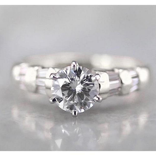 UPC 740078731788 product image for 58598 1.50 CT Round Diamond Engagement Ring, 14K White Gold - Size 6.5 | upcitemdb.com