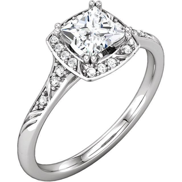 1.73 CT Princess Diamond Engagement Anniversary Ring, 14K White Gold - Size 6.5
