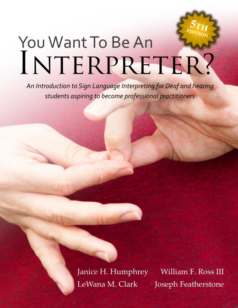 B1378 So You Want to be an Interpreter- 5th Edition