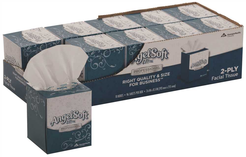 4636014 Angel Soft Ps Ultra 2-ply Premium Facial Tissue White Cube Box Convenience Pack 10 Boxes Per Case