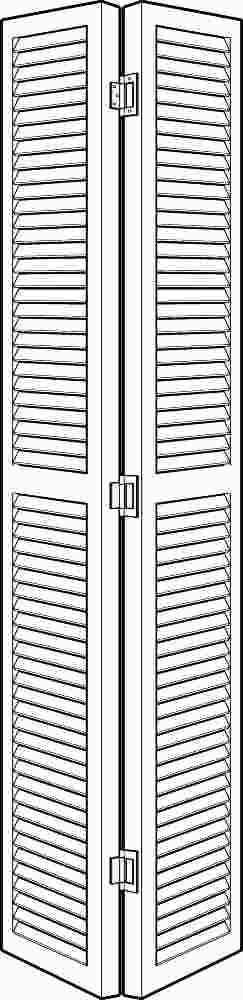 092313524080121r2100 Full Louver Bi-fold Door, Pine - 80 X 24 In.