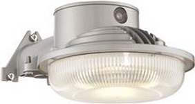Led Dusk To Dawn Single-head Outdoor Wall Flood Light, Gray, Integrated Led Included