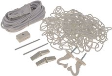 613282 Swag Hook & Chain Kit, White - 15 Ft.