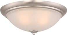 2493769 18 X 7 In. Flush Mount Ceiling Fixture, Uses 3 60-watt Incandescent Medium Base Lamps - Polished Chrome