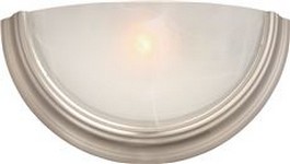 2493765 Wall Sconce, Brushed Nickel With Alabaster Glass, 14- 0.75 X 7- 0.5 In., Uses 13-watt Fluorescent 4-pin Lamp