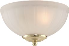 2493767 Wall Sconce, Polished Brass With Frosted Glass, 10 X 5- 0.5 X 5 In., Uses 60-watt Medium Base Lamp