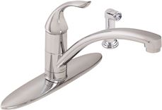 3558812 Viper Kitchen Faucet With Spray & Deck Plate, One Handle, 1.75 Gpm Aeration & 2.2 Gpm Spray - Chrome