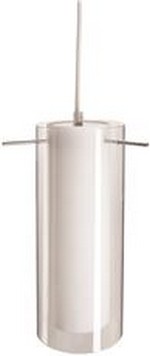 2490867 Pendant Fixture With White & Clear Glass, Brushed Nickel, 11- 0.5 X 4- 0.75 In., 1 13-watt Gu24 Lamp Included