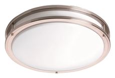 2479658 9.88 X 3.5 In. Flush-mount Ceiling Fixture For 1 22-watt G10q Base With Bulb Included - Satin Nickel