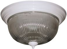 2487027 13.5 In. Halophane Dome Ceiling Fixture For Uses 2 60-watt Incandescent Medium Base Lamps - White