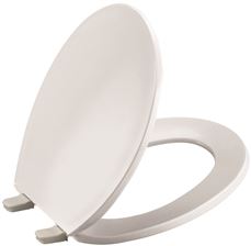 129934 Brevia Round Toilet Seat With Quick-release Hinges, White