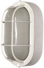 2496822 Outdoor Oval Wall Lantern, 8- 0.25 X 4- 0.75 In., Uses 60-watt Medium Base Lamp - White