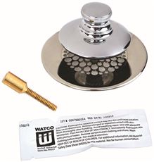 Watco Universal Nufit Tub Closure Push & Pull With Grid Strainer With Brass Pin, Silicone
