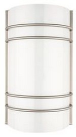 3554225 Led Wall Sconce, Frosted Glass, 12- 0.25 In., Bright Satin Nickel, Dimmable, Uses 17-watt Led Integrated Panel