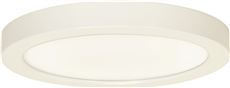 Led Round Flush Mount Ceiling Fixture With 18.5-watts Integrated Panel Array Included, White - 9 In.