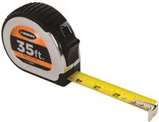 3574321 Short Tape With Nylon Coated Steel Blade, 35 Ft. X 1 In. - Units - Ft. 0.13, 0.06, Chrome