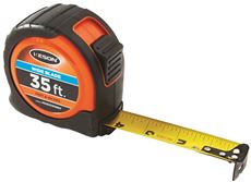 3574320 Short Tape With Nylon Coated Steel Blade, 35 Ft. X 1.19 In. - Units - Ft, In. 0.13, 0.06, Orange