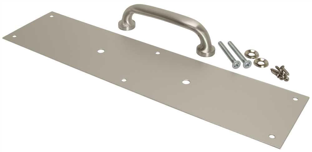 7110-628 Door Plate Pull Aluminum 16" X 4"