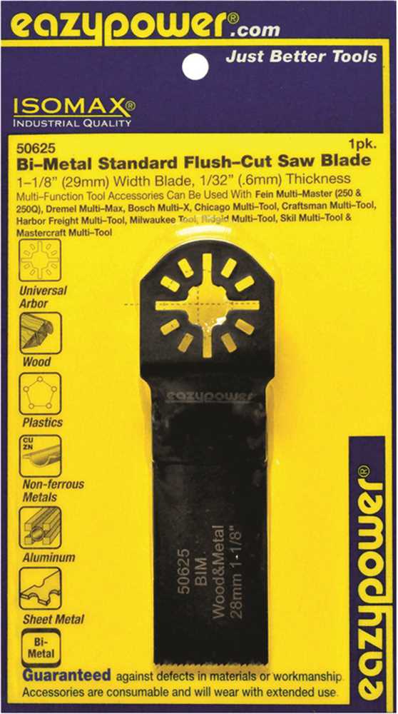 50625 Oscillating Flush Cut Metal Saw Blade 1-1/8 In.