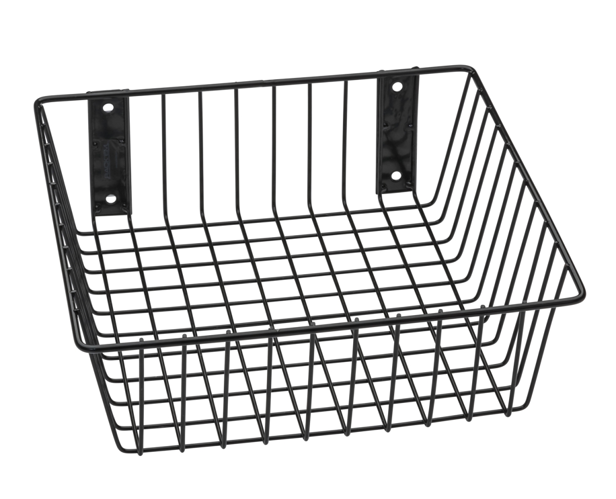 Universal Wire Basket, Black - 12 X 12 X 4 In.