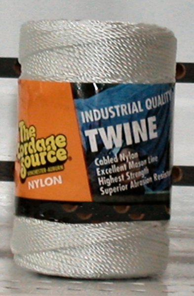 184012102 89 No. 18 X 250 Ft. Twisted Nylon Twine Rope, White